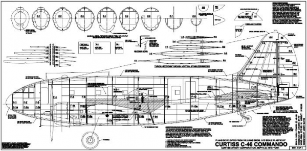 Curtis C-46 Commando 1/9 Plans